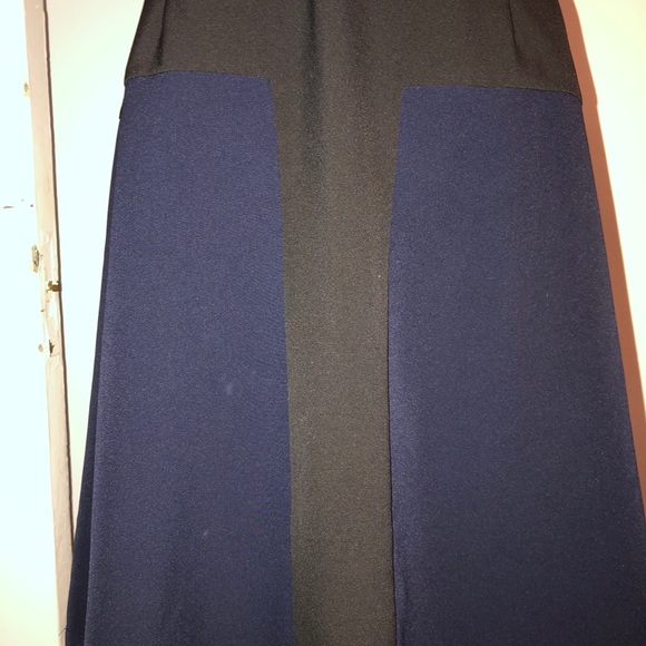 DRESS LOW CUT LACE DECOTELLE BLACK/BLUE - Picture 6 of 8